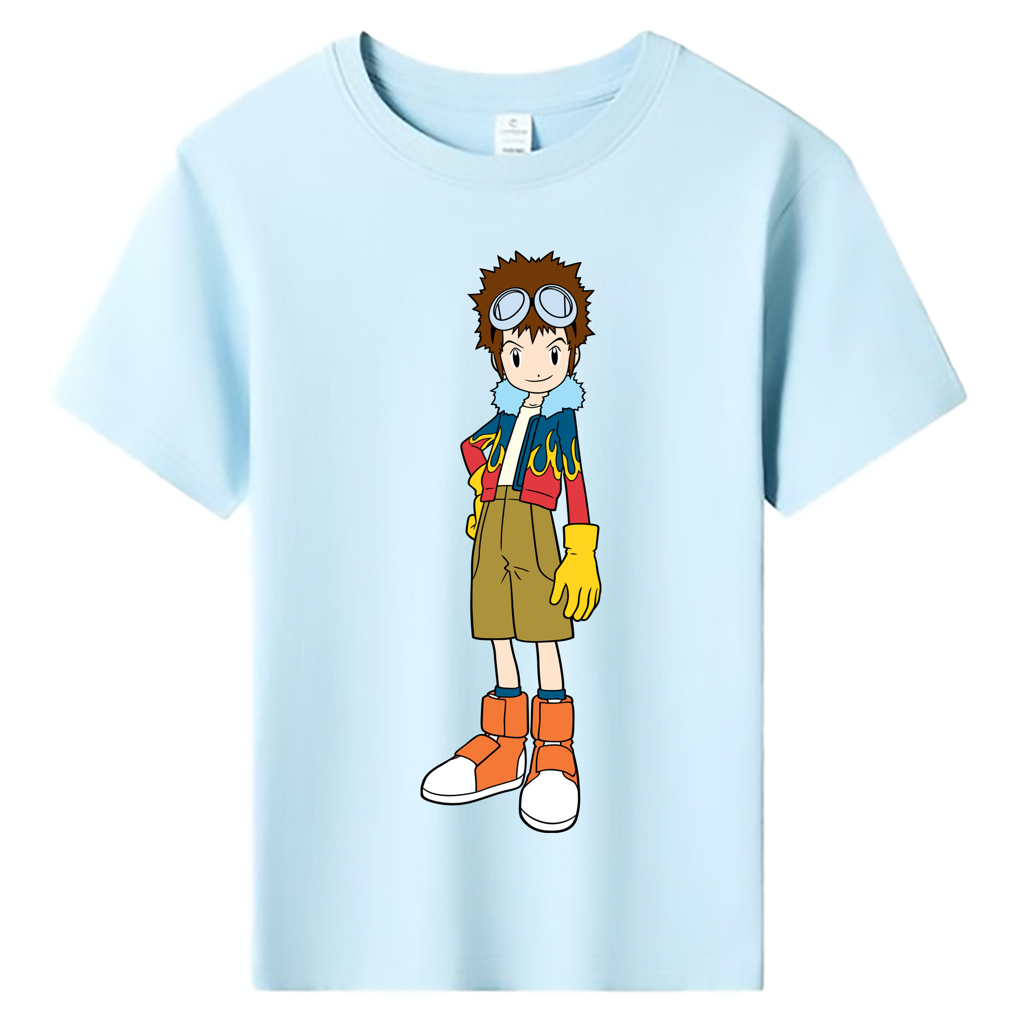 （画像用） Digimon デジタルモンスター/デジモン 綿100％キッズTシャツ（フロントプリント）